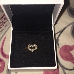 14k gold heart ring